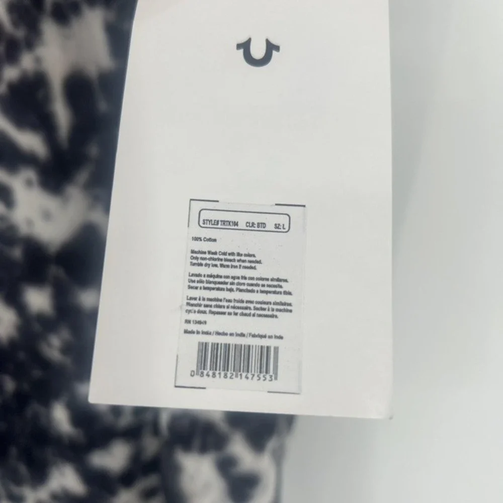 NWT True Religion Blue Tie Dye Loungewear Tank Top Shirt Size Large